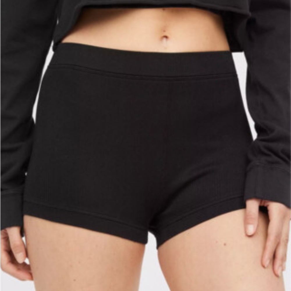 aerie offline super shortie black 2inch shorts